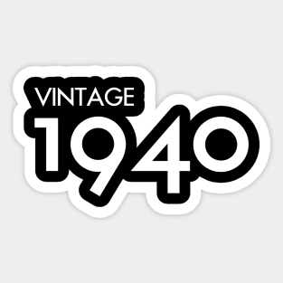 Vintage 1940 Gift 80th Birthday Party Sticker